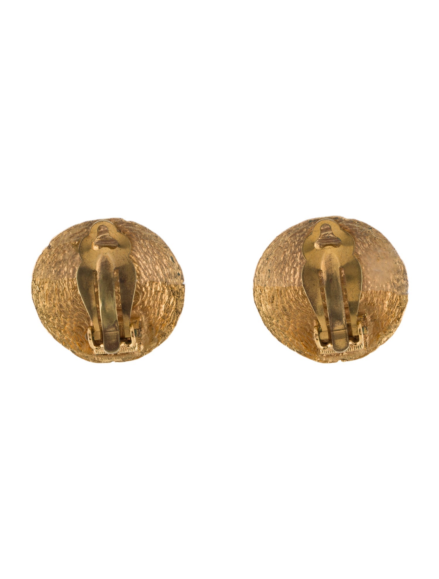 Chanel Vintage Woven CC Clip-On Earrings